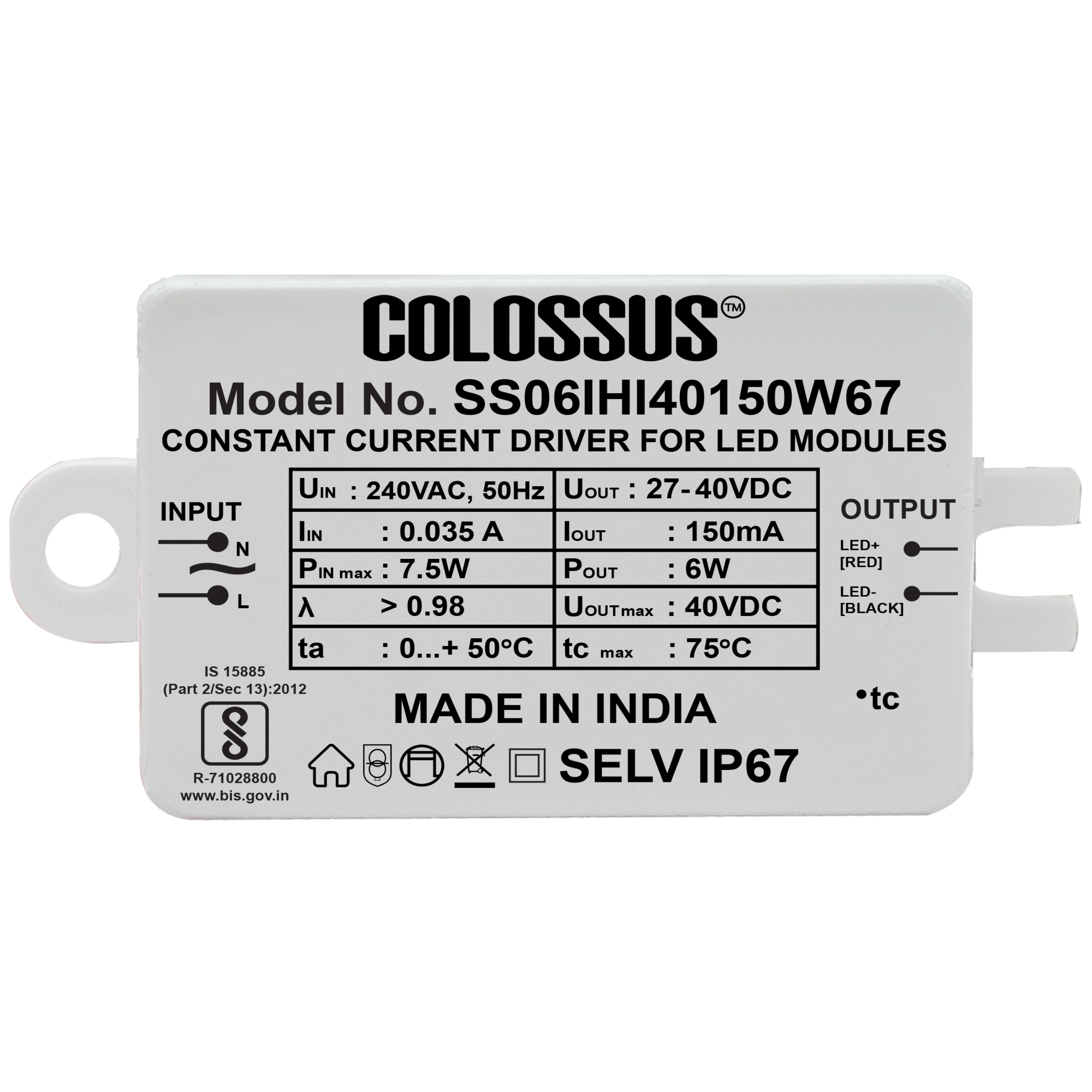 Core Static 6W 150mA SJ67