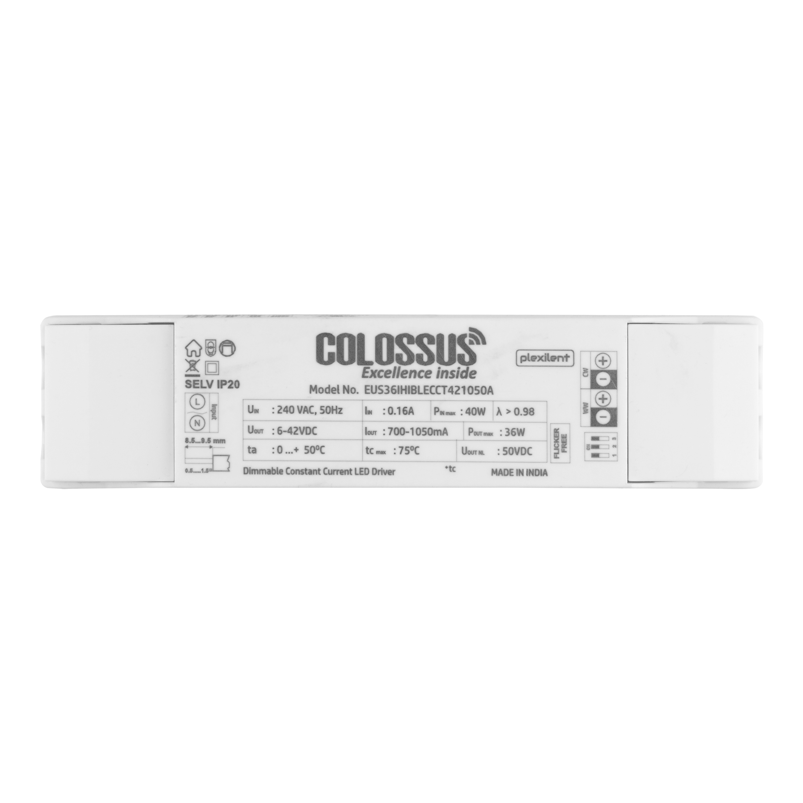 Pro Flex 36W 700-1050mA EUIX1 - Flicker Free
